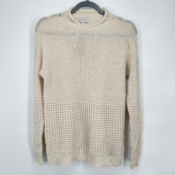 American Eagle By Payless Sweaters - American Eagle Outfitters Women's Cream Knit Pullover Sweater XS‎ Cotton Blend